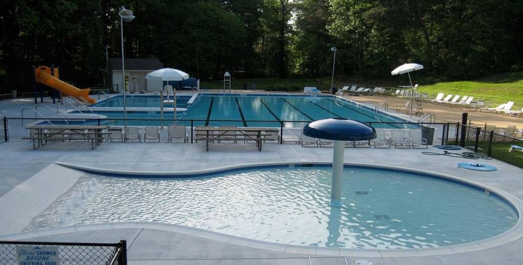 The pool, looking toward the back